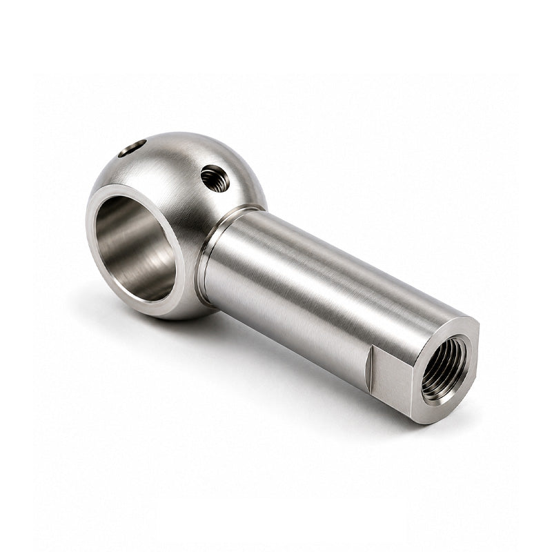 Chiavette B19SS Right Hand Stainless Steel Ball Socket with Internal Snap Ring and Holes for Safety Clip 19mm Ball Diameter M14x1.5 Thread - Allow 2-3 Days