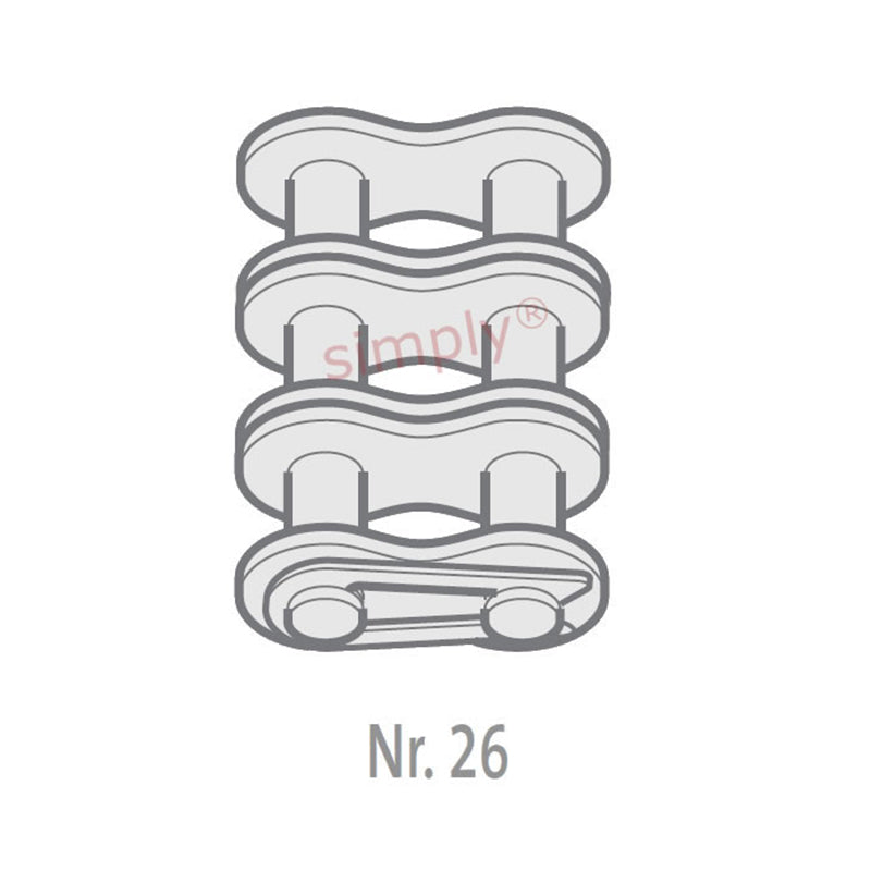 Renold SYNO 08B-3-NO26 BS Triplex Chain Connecting Link With Spring Clip 1/2 inch Pitch