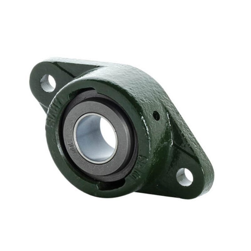 Major Brand DF10-90M-DX Metric Cast Iron Two Bolt Oval Flanged Housing with 90mm Bore Steel Insert - Allow 3-4 Weeks
