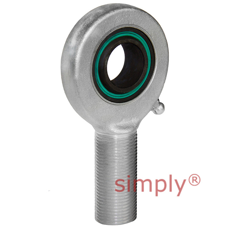 Fluro EAL452RS Left Hand Zinc Plated Steel / Steel Male Plain Rod End M42x3 Thread