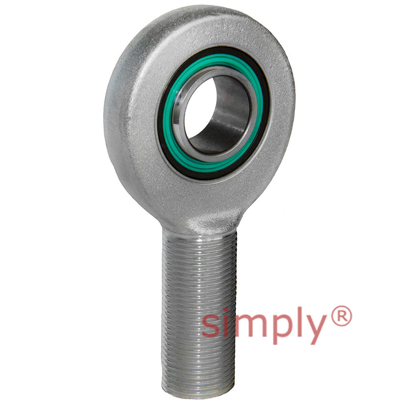 Fluro EA45D2RS Right Hand Zinc Plated Steel / Steel Maintenance Free Male Plain Rod End M42x3 Thread