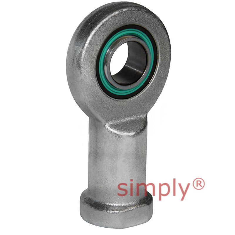 Fluro EI50D2RS Right Hand Zinc Plated Steel Maintenance Free Female Plain Rod End M45x3 Thread