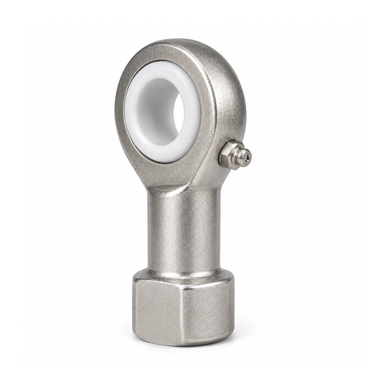Fluro GIRSW10BO Right Hand Stainless Steel / PTFE Lined Maintenance Free Studded Female Rod End M10 Thread