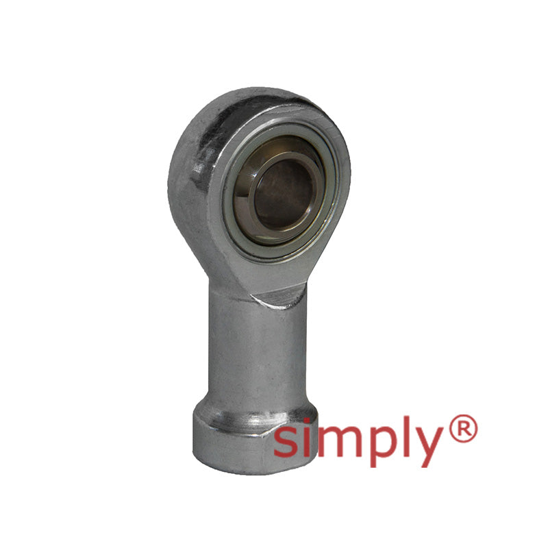 Fluro GISW50 Right Hand Zinc Plated Steel / PTFE Lined Maintenance Free Female Plain Rod End M48x2 Thread