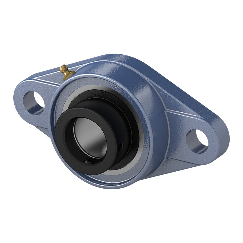 HCFL208-25 Imperial Two Bolt Cast Iron Oval Housing with 1-9/16 inch Eccentric Collar Insert