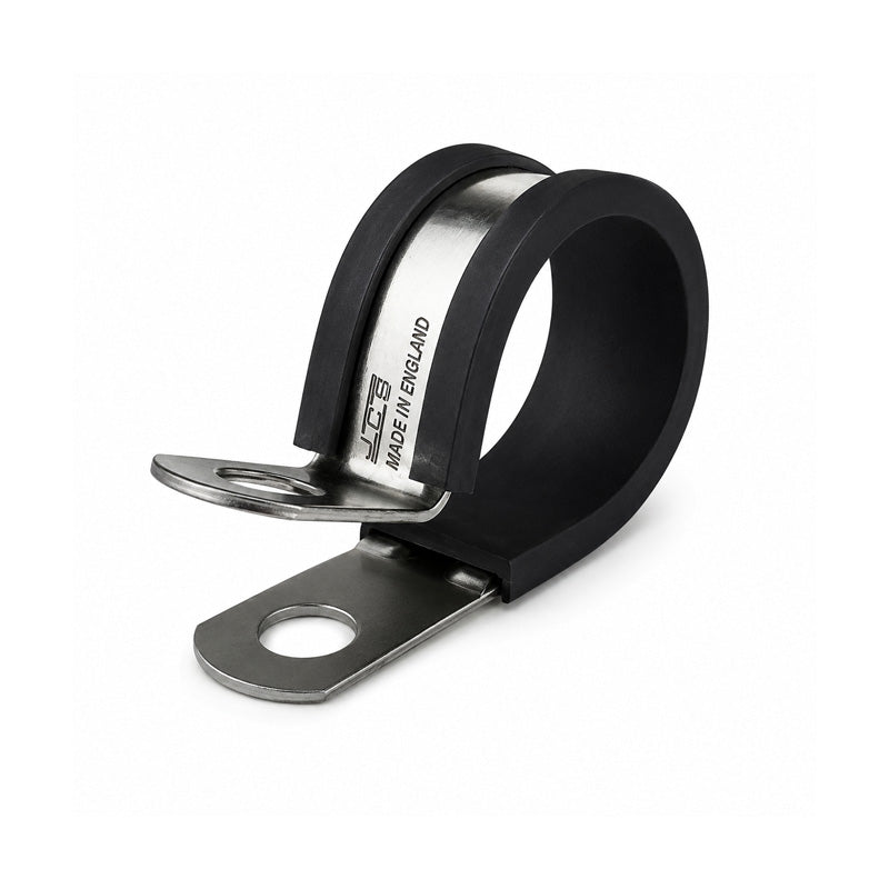 JCS PCSH25 Hi-Temp Stainless Steel P-Clip with TPE Liner Band 25mm Closed Diameter