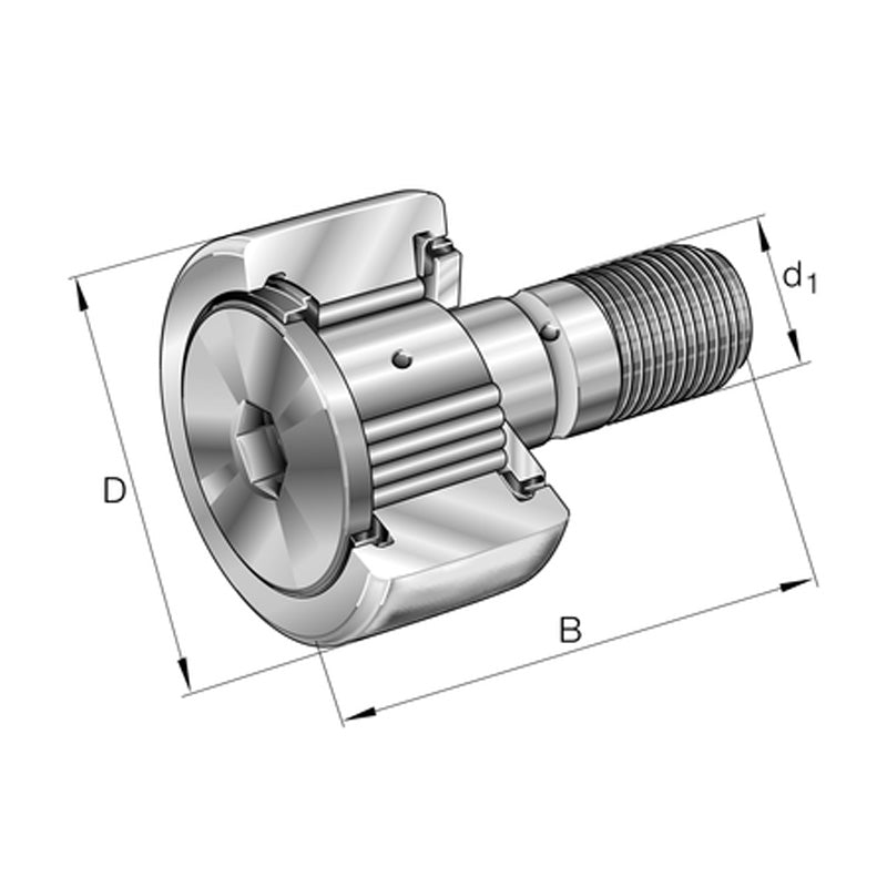 INA KRV26-PP Stud Type Track Roller 10x26x36mm - Allow 1-2 Days - Contact Us For Faster Delivery