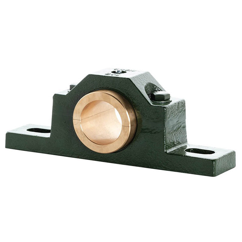 Major Brand LN25M Metric Split Cast Iron Two Bolt Pillow / Plummer Block Housing with 25mm Bore Gunmetal Bush Insert - Allow 3-4 Weeks