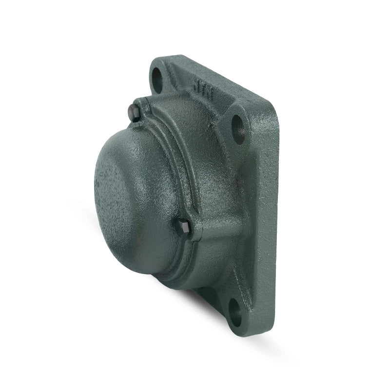 NTN CM-UCF203D1 Metric Four Bolt Square Cast Iron Flange Housing with 17mm Bore Insert with Cast Iron Cover - Closed Version - Allow 2-3 Days