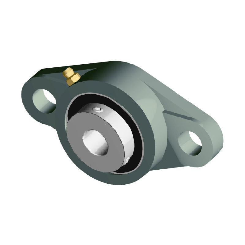 NTN UCFLX09-113D1 Imperial Two Bolt Oval Cast Iron Flange Housing with 1-13/16 inch Bore Insert - Allow 2-3 Days