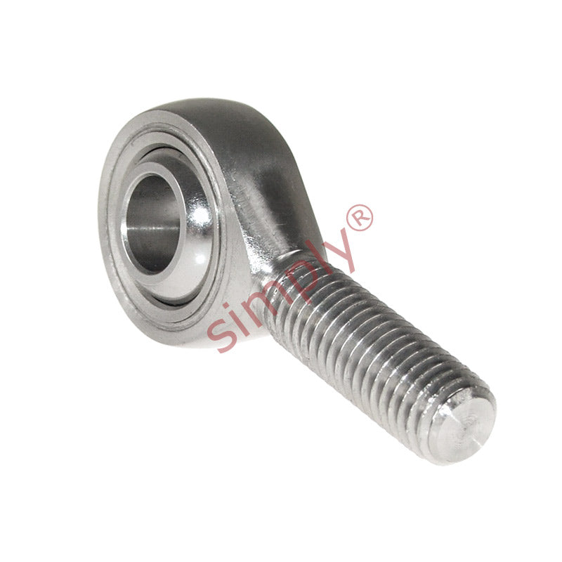 Budget SSPOS28 Right Hand Stainless Steel / PTFE Lined Plain Male Rod End 28mm Bore M27x2 Thread