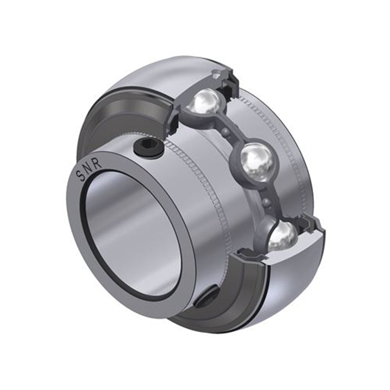 SNR UC206AGR Metric Full Width Spherical Outer Agricultural Bearing Insert 30mm Bore 62mm Outside Diameter with Grub Screws