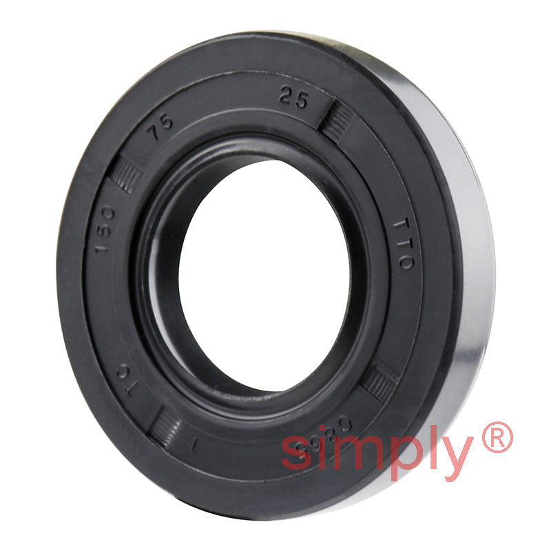0.75x1.5x0.25 inch Nitrile Rubber Double Lip Rotary Shaft Oil Seal with Garter Spring R23 / TC Style