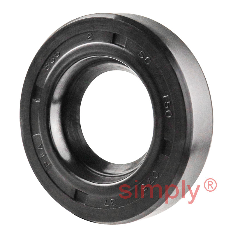 0.75x1.5x0.37 inch Nitrile Rubber Single Lip Rotary Shaft Oil Seal with Garter Spring R21 / SC