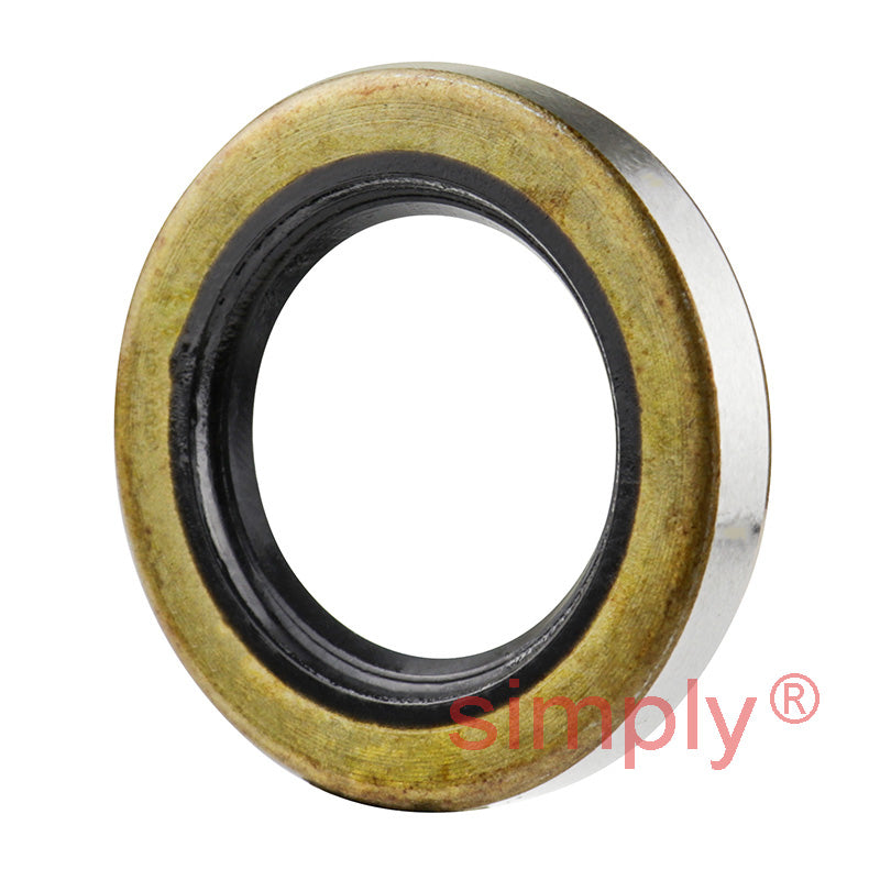 0.81x1.25x0.18 inch Metal Cased Nitrile Rubber Rotary Shaft Oil Seal Springless Design VB Style