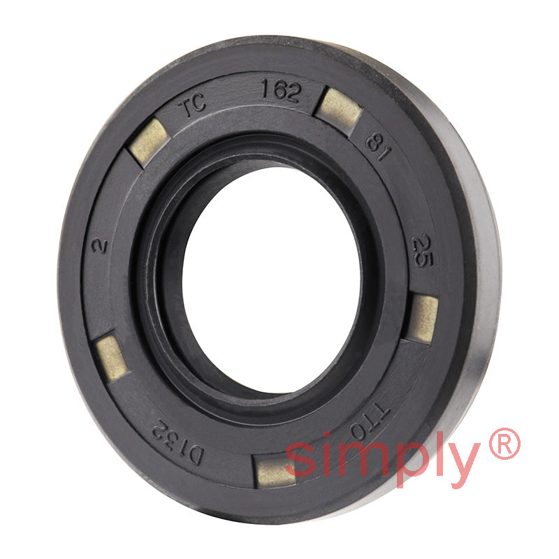 0.81x1.62x0.25 inch Nitrile Rubber Double Lip Rotary Shaft Oil Seal with Garter Spring R23 / TC Style