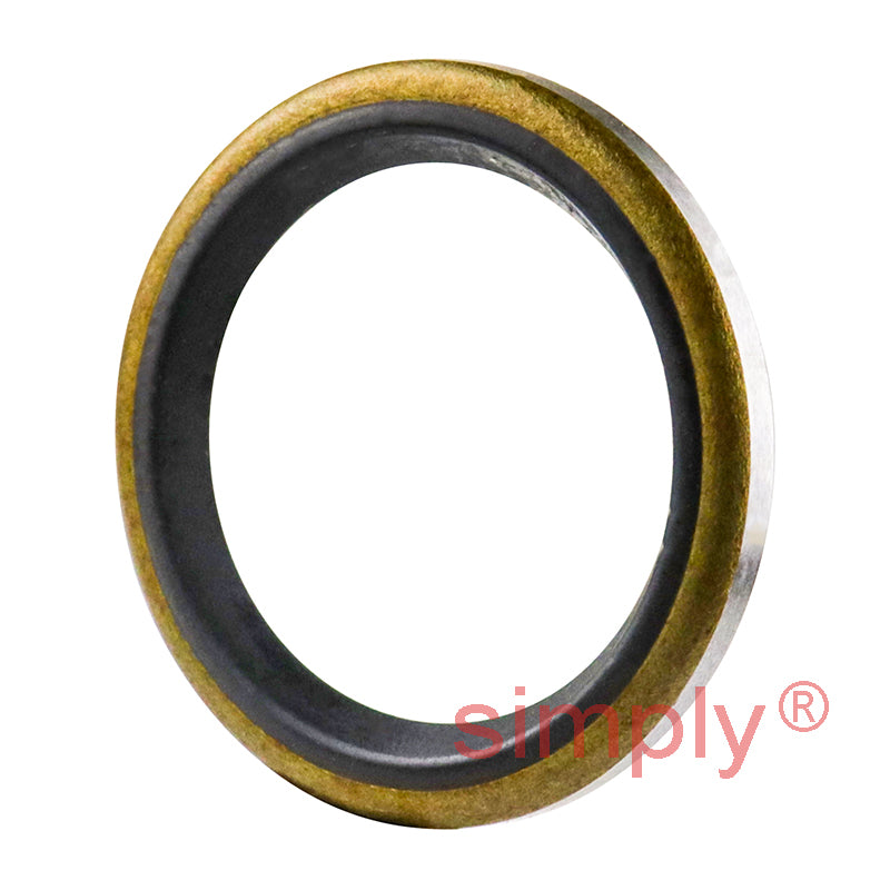 0.87x1.12x0.12 inch Metal Cased Nitrile Rubber Rotary Shaft Oil Seal Springless Design VB Style