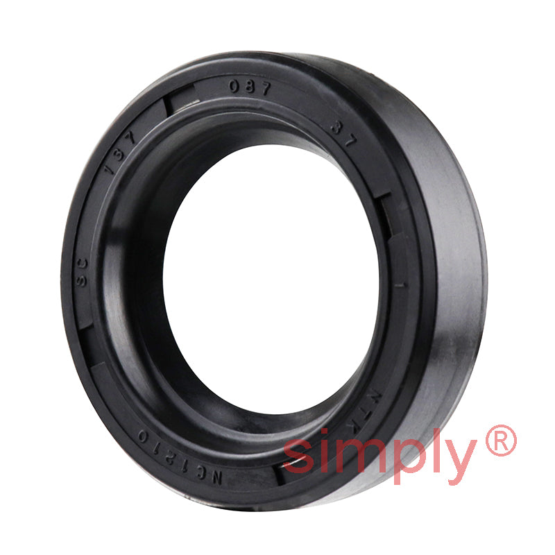 0.87x1.37x0.37 inch Nitrile Rubber Single Lip Rotary Shaft Oil Seal with Garter Spring R21 / SC