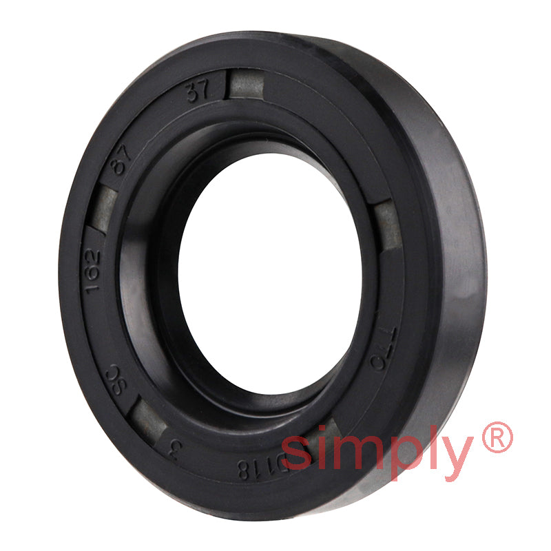 0.87x1.62x0.37 inch Nitrile Rubber Single Lip Rotary Shaft Oil Seal with Garter Spring R21 / SC