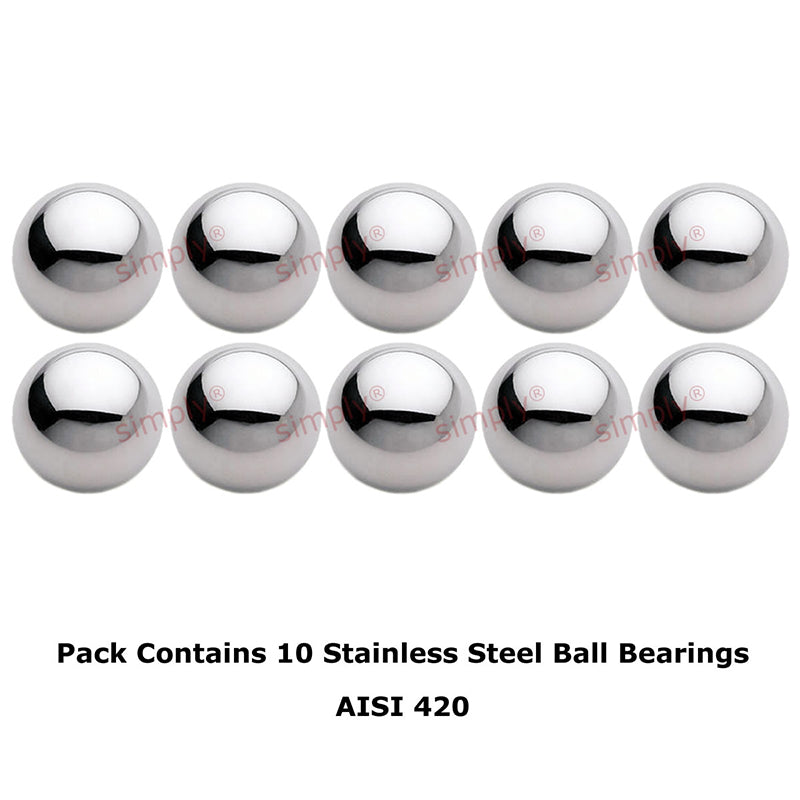 5/32 inch Diameter Grade 100 Hardened AISI 420 Stainless Steel Ball Bearing