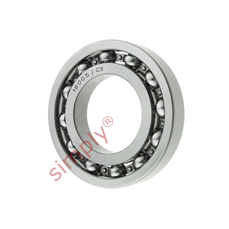 Major Branded 16005C3 Open Deep Groove Ball Bearing 25x47x8mm