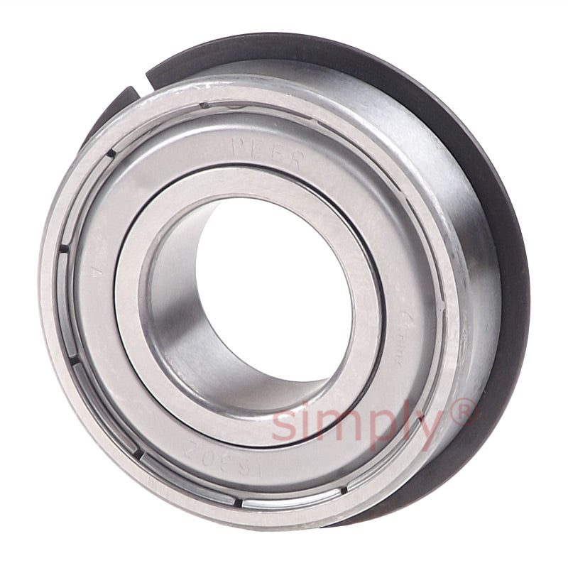 Major Branded 1630ZNR Open Type with 1 Metal Shield and Snap Ring Deep Groove Ball Bearing 0.75x1.625x0.5 inch