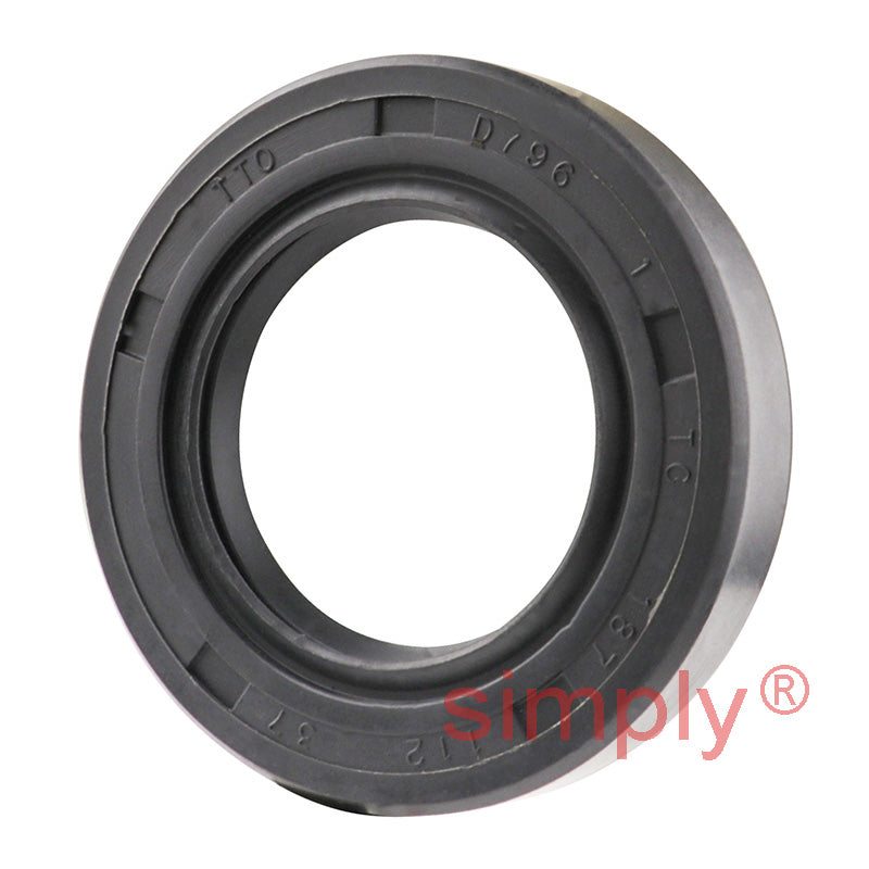 1.12x1.87x0.37 inch Nitrile Rubber Double Lip Rotary Shaft Oil Seal with Garter Spring R23 / TC Style