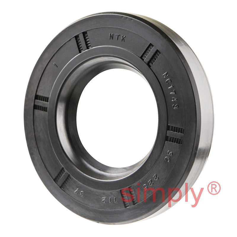 1.12x2.25x0.37 inch Nitrile Rubber Single Lip Rotary Shaft Oil Seal with Garter Spring R21 / SC