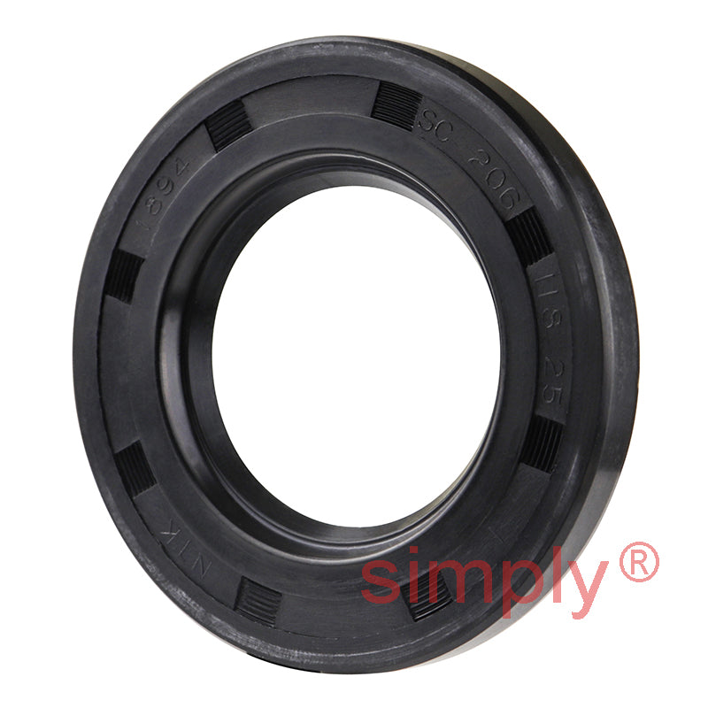 1.18x2.06x0.25 inch Nitrile Rubber Single Lip Rotary Shaft Oil Seal with Garter Spring R21 / SC Style