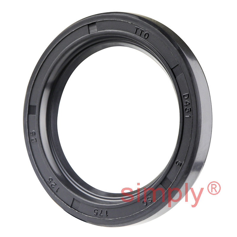 1.25x1.75x0.25 inch Nitrile Rubber Single Lip Rotary Shaft Oil Seal with Garter Spring R21 / SC