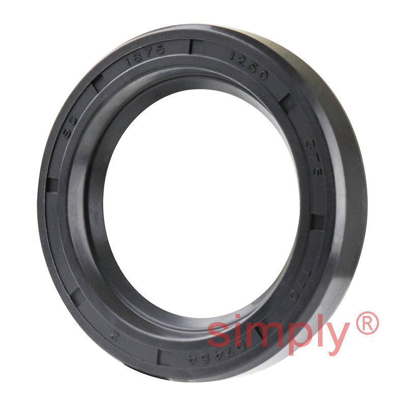 1.25x1.87x0.37 inch Nitrile Rubber Single Lip Rotary Shaft Oil Seal with Garter Spring R21 / SC