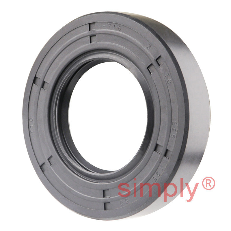 1.25x2.25x0.5 inch Nitrile Rubber Double Lip Rotary Shaft Oil Seal with Garter Spring R23 / TC Style