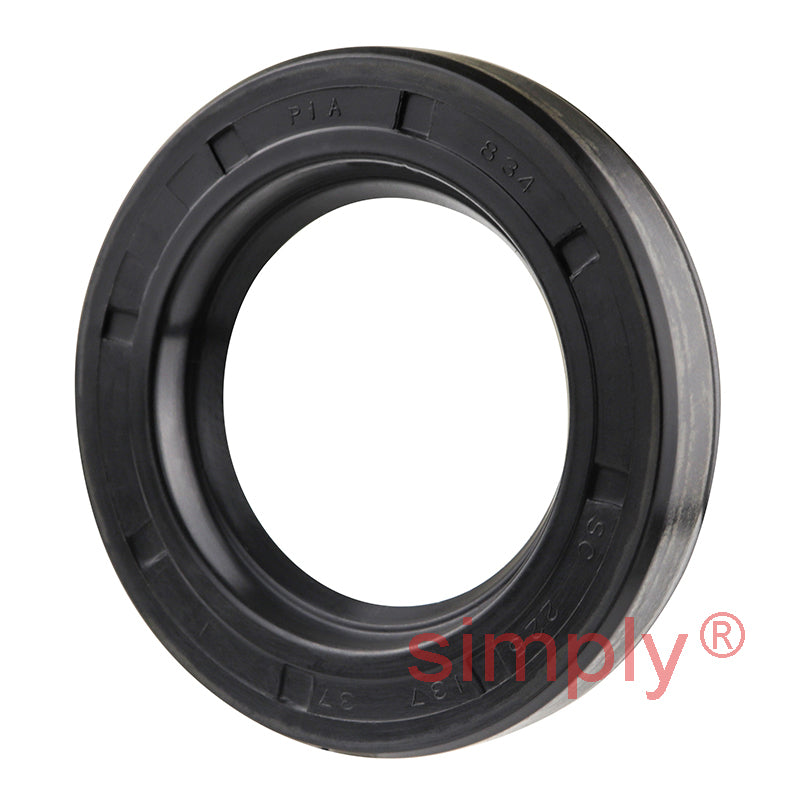 1.37x2.25x0.37 inch Nitrile Rubber Single Lip Rotary Shaft Oil Seal with Garter Spring R21 / SC
