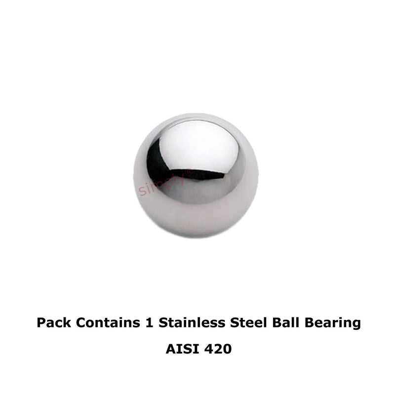 11/16 inch Diameter Grade 100 Hardened AISI 420 Stainless Steel Ball Bearing