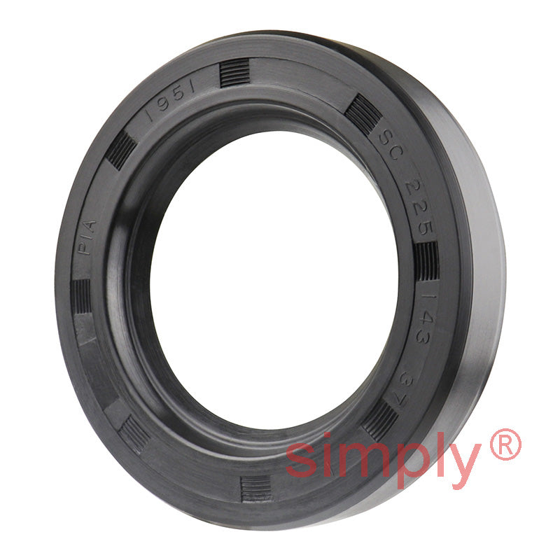 1.43x2.25x0.37 inch Nitrile Rubber Single Lip Rotary Shaft Oil Seal with Garter Spring R21 / SC