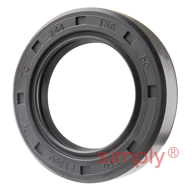 1.56x2.44x0.5 inch Nitrile Rubber Rotary Shaft Oil Seal with Garter Spring R23 / TC Style