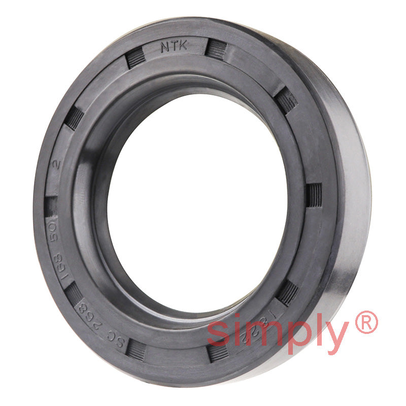 1.68x2.68x0.5 inch Nitrile Rubber Single Lip Rotary Shaft Oil Seal with Garter Spring R21 / SC Style