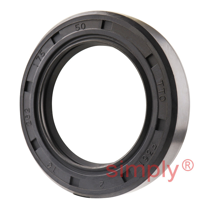 1.75x2.62x0.5 inch Nitrile Rubber Double Lip Rotary Shaft Oil Seal with Garter Spring R23 / TC Style