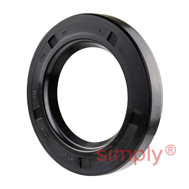 1.75x2.81x0.37 inch Nitrile Rubber Single Lip Rotary Shaft Oil Seal with Garter Spring R21 / SC