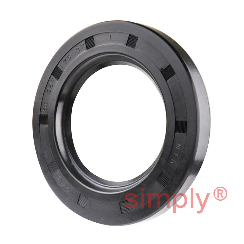 1.75x2.87x0.37 inch Nitrile Rubber Single Lip Rotary Shaft Oil Seal with Garter Spring R21 / SC