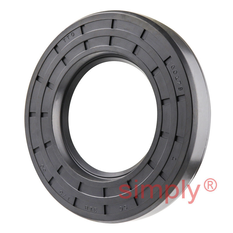 1.75x3.18x0.5 inch Nitrile Rubber Single Lip Rotary Shaft Oil Seal with Garter Spring R21 / SC