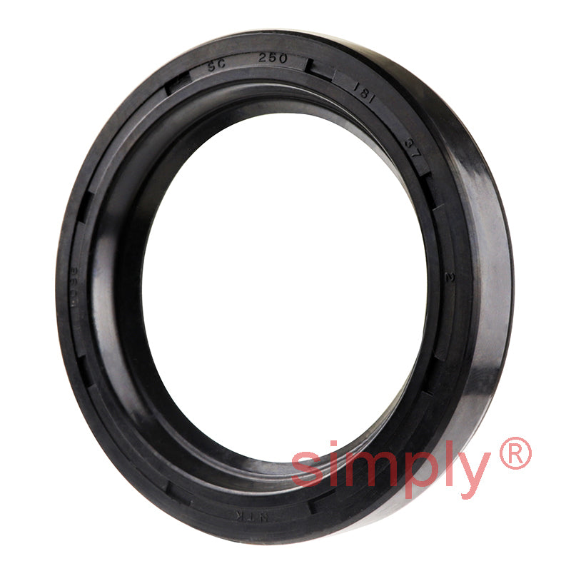1.81x2.5x0.37 inch Nitrile Rubber Single Lip Rotary Shaft Oil Seal with Garter Spring R21 / SC