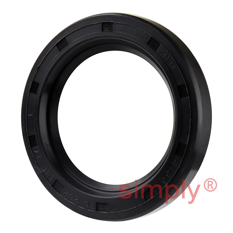 1.81x2.62x0.37 inch Nitrile Rubber Single Lip Rotary Shaft Oil Seal with Garter Spring R21 / SC