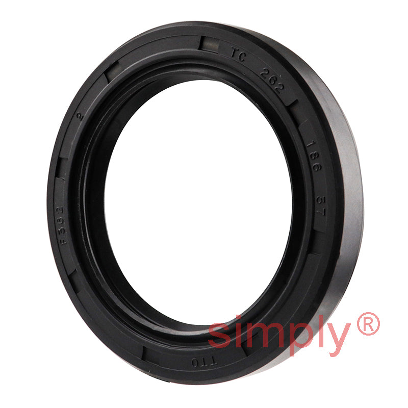 1.87x2.62x0.37 inch Nitrile Rubber Double Lip Rotary Shaft Oil Seal with Garter Spring R23 / TC Style
