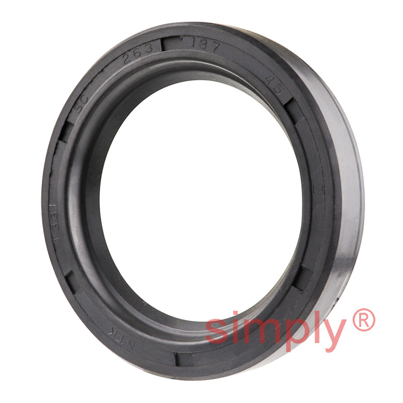 1.87x2.63x0.45 inch Nitrile Rubber Single Lip Rotary Shaft Oil Seal with Garter Spring R21 / SC Style