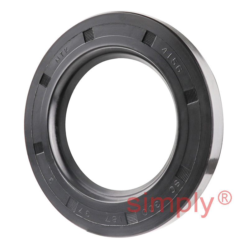 1.87x3x0.37 inch Nitrile Rubber Single Lip Rotary Shaft Oil Seal with Garter Spring R21 / SC