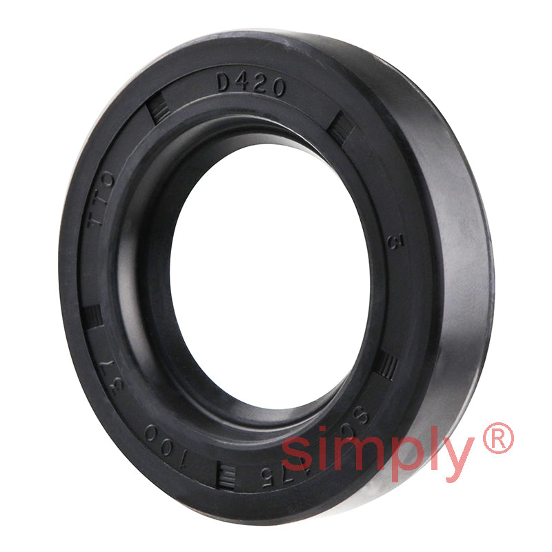 1x1.75x0.37 inch Nitrile Rubber Single Lip Rotary Shaft Oil Seal with Garter Spring R21 / SC