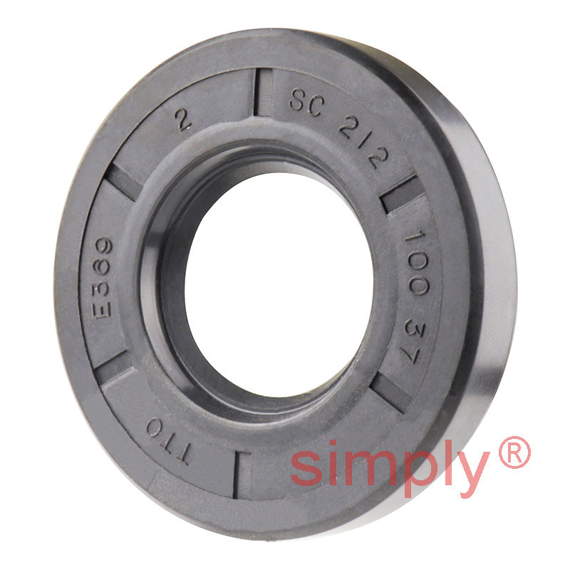 1x2.12x0.37 inch Nitrile Rubber Single Lip Rotary Shaft Oil Seal with Garter Spring R21 / SC Style
