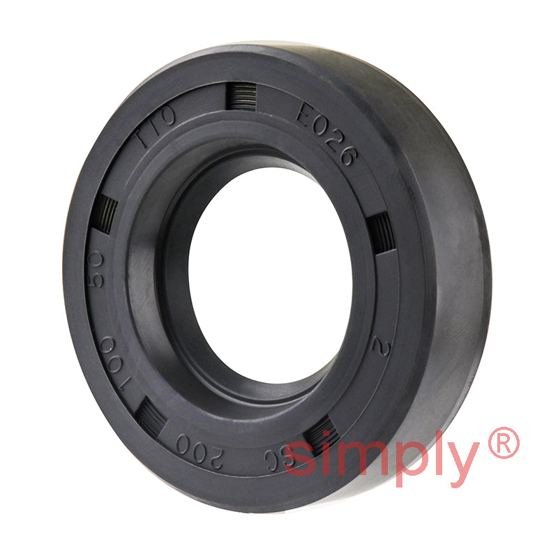 1x2x0.5 inch Nitrile Rubber Single Lip Rotary Shaft Oil Seal with Garter Spring R21 / SC Style