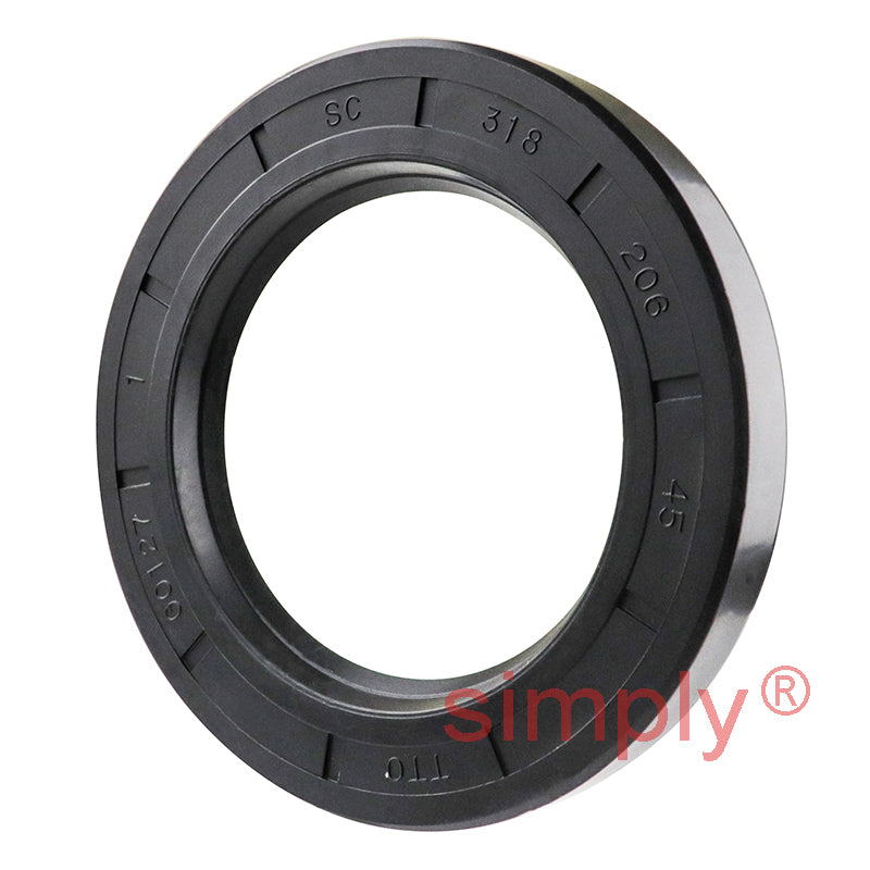 2.06x3.18x0.45 inch Nitrile Rubber Single Lip Rotary Shaft Oil Seal with Garter Spring R21 / SC